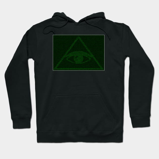 Binary Showing All-Seeing Eye Hoodie by reification